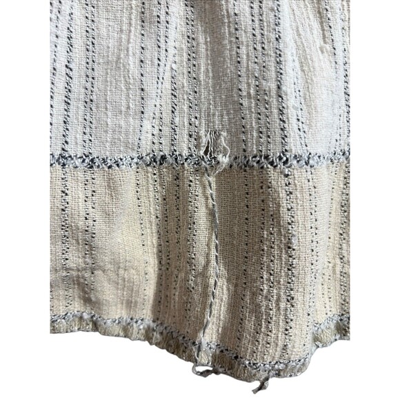 Free People Striped Puff Sleeve Mini Dress Cottage Core Boho Smocked Dress Sz L - Picture 10 of 16